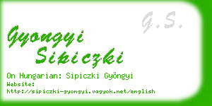gyongyi sipiczki business card